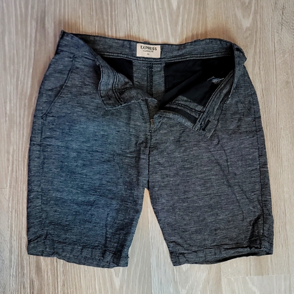 Mens linen dress shorts